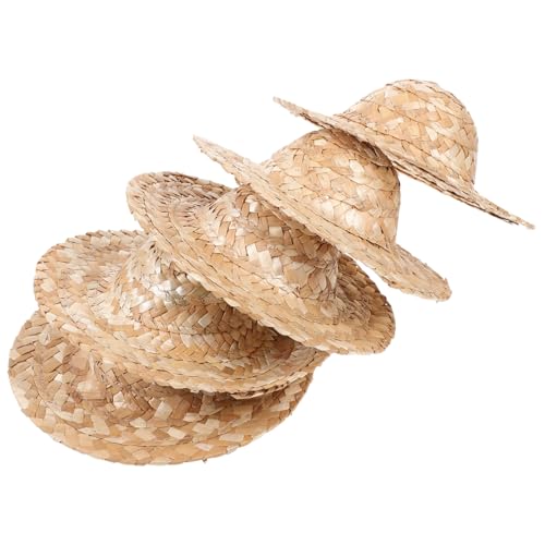 Healeved 5 Stück Teiliges Handgefertigte Kleine Geflochtene Strohhüte Dekorative DIY Bastel Hut Requisiten für Puppen Fotografie Langlebiges Material Vielseitig Einsetzbar Healeved 5 Stück Teiliges Handgefertigte Kleine Geflochtene Strohhüte Dekorative DIY Bastel Hut Requisiten für Puppen Fotografie Langlebiges Material Vielseitig Einsetzbar von Healeved