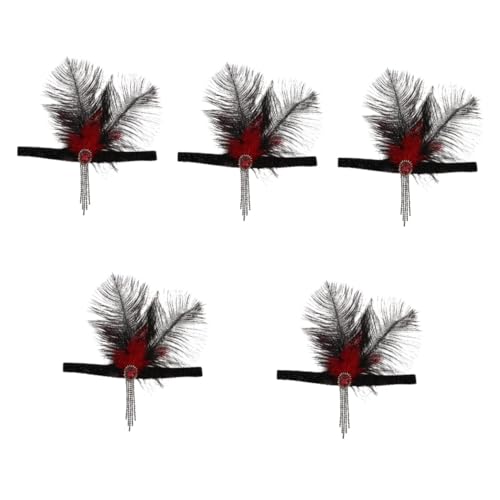 Healeved 5 Stück Vintage Plume Haarband für Damen Stirnband mit Federdesign für Hochzeiten Partys Cosplay und Kostümvorführungen Stilvolles Haaraccessoire für Besondere Anlässe Healeved 5 Stück Vintage Plume Haarband für Damen Stirnband mit Federdesign für Hochzeiten Partys Cosplay und Kostümvorführungen Stilvolles Haaraccessoire für Besondere Anlässe von Healeved