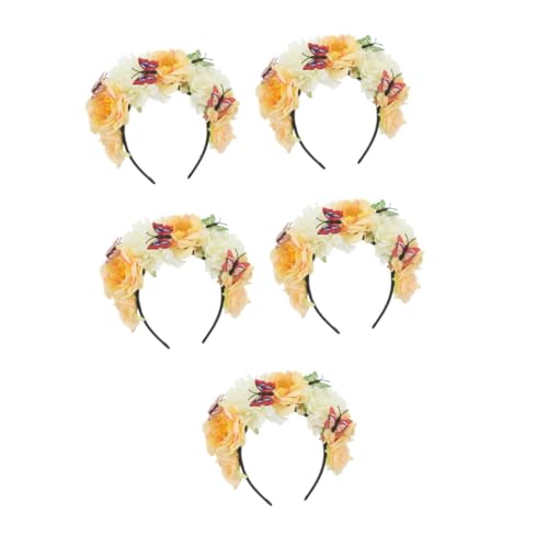 Healeved 5 Stück Vintage Schmetterling Haarreif mit Künstlichen Blumen Leichter Boho Kopfschmuck für Halloween Mexikanischer Stil Party Accessoire Bequem und Realistisch Gestaltet Healeved 5 Stück Vintage Schmetterling Haarreif mit Künstlichen Blumen Leichter Boho Kopfschmuck für Halloween Mexikanischer Stil Party Accessoire Bequem und Realistisch Gestaltet von Healeved
