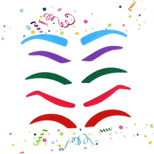 Healeved 5Stücke Große Lustige Augenbrauen Für Halloween Cosplay Maskerade Selbstklebende Accessoires Farben Für Partys Verkleidungen von Healeved