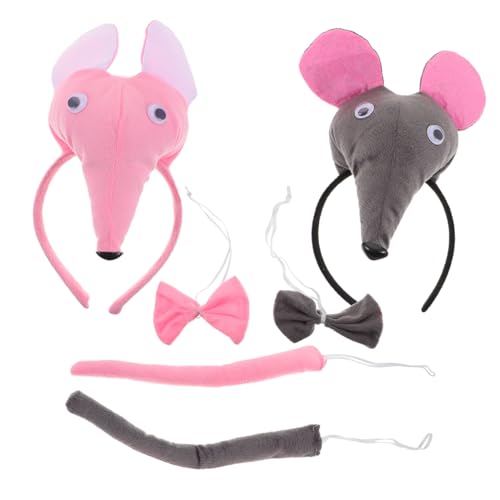 Healeved 6 Stück Niedliches Maus ohren Stirnband mit Nase und Fliege Cartoon Tierkostüm Zubehör für Erwachsene für Cosplay Karneval und Mottoparty Healeved 6 Stück Niedliches Maus ohren Stirnband mit Nase und Fliege Cartoon Tierkostüm Zubehör für Erwachsene für Cosplay Karneval und Mottoparty von Healeved
