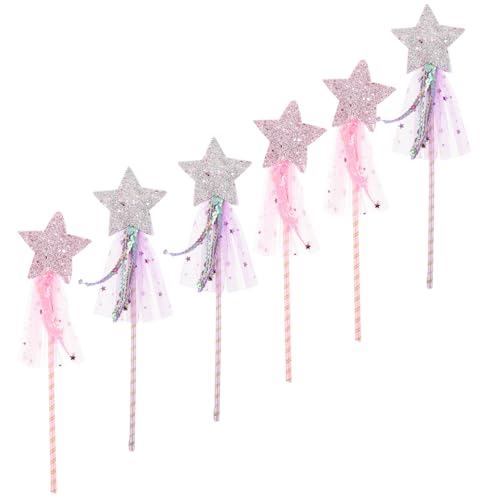 Healeved 6 Stück Teiliges Glitter Prinzessin Zauberstab Sternförmige Feenstäbe für Mädchen Leichte Langlebige Kostüm Requisiten für Party Cosplay Geburtstagsfeier und Feiertagsdekoration Healeved 6 Stück Teiliges Glitter Prinzessin Zauberstab Sternförmige Feenstäbe für Mädchen Leichte Langlebige Kostüm Requisiten für Party Cosplay Geburtstagsfeier und Feiertagsdekoration von Healeved