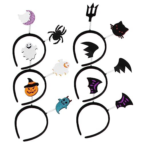 Healeved 6 Stück Teiliges Halloween Haarband Kreative Party Haarreifen Dekorative Kopfaccessoires für Erwachsene Kostüm Deko für Halloweenfeiern Healeved 6 Stück Teiliges Halloween Haarband Kreative Party Haarreifen Dekorative Kopfaccessoires für Erwachsene Kostüm Deko für Halloweenfeiern von Healeved