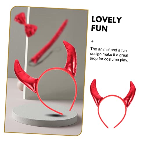 Healeved 6 Stück Teiliges Halloween Kostüm Rote Teufelshörner Kopfband Animal Tail Party Deko Verstellbar Komfortabel Für Cosplay Foto Requisiten Healeved 6 Stück Teiliges Halloween Kostüm Rote Teufelshörner Kopfband Animal Tail Party Deko Verstellbar Komfortabel Für Cosplay Foto Requisiten von Healeved