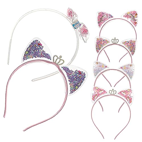 Healeved 6 Stück Teiliges Katzenohren Stirnband für Mädchen Glitzerndes Haarschmuck Funkelndes Goldenes Haarband Geeignet für Party Cosplay Geburtstag und Alltagsmode Healeved 6 Stück Teiliges Katzenohren Stirnband für Mädchen Glitzerndes Haarschmuck Funkelndes Goldenes Haarband Geeignet für Party Cosplay Geburtstag und Alltagsmode von Healeved