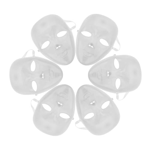 Healeved 6pcs Blank Full Facial Masquerade Mask for DIY Decoration Unpainted Party Masks for Cosplay Halloween and Carnival Sturdy Reusable for Creative Fun Healeved 6pcs Blank Full Facial Masquerade Mask for DIY Decoration Unpainted Party Masks for Cosplay Halloween and Carnival Sturdy Reusable for Creative Fun von Healeved