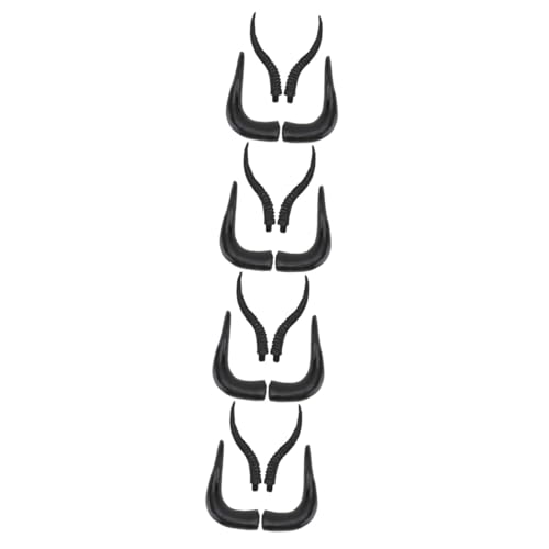 Healeved 8 Paare Kunststoff Ochsenhörner Stirnband Diy Halloween Kostüm Zubehör für Partys Horn Dekoration für Kreative Kopfaccessoires von Healeved