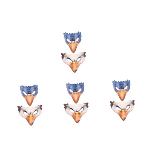 Healeved 8 Stck. Teiliges Halloween Tiermaske Realistische Vogel Schnabelmasken PU Schaum Leichte Vogelgesichtsmasken für Erwachsene Ergonomisch Detailreich für Halloween Karneval von Healeved