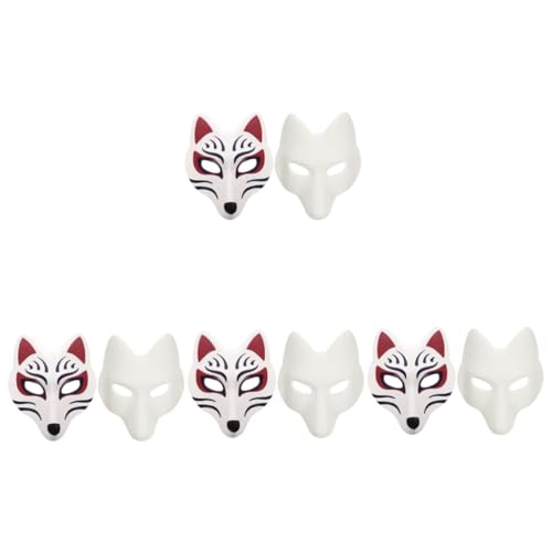 Healeved 8 Stück Diy Fuchs Maske Leichte Blank Maske Bemalen für Halloween Karneval und Partys Sicheres Material für Kreative Gestaltungen von Healeved