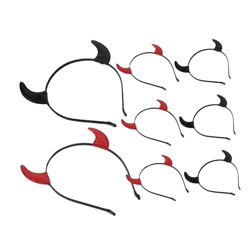 Healeved 8 Stück Halloween Devil Kopfschmuck Kostüm Stirnband Schafhörner Haarband Cosplay-kostüm-stirnband Kostümhörner Kopfbedeckung Vlies Healeved 8 Stück Halloween Devil Kopfschmuck Kostüm Stirnband Schafhörner Haarband Cosplay-kostüm-stirnband Kostümhörner Kopfbedeckung Vlies von Healeved