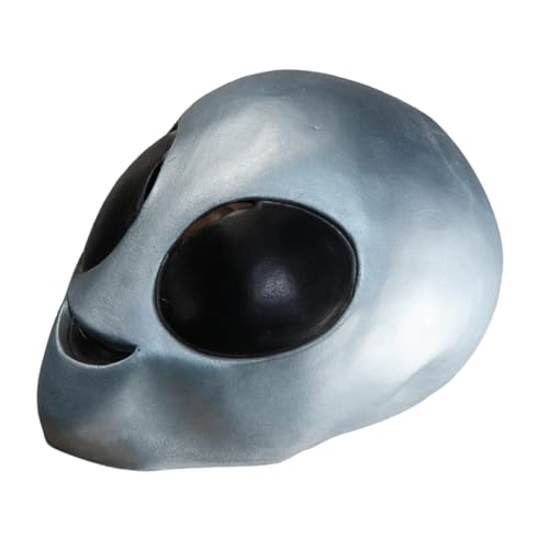 Healeved Außerirdische Alienmaske Vollkopf Halloween Kostüm Kopfbedeckung Leicht und Langlebig für Party Karneval Cosplay und Verkleidung von Healeved