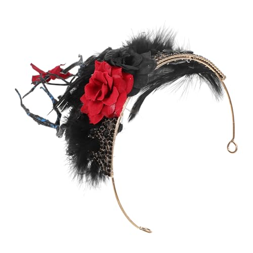 Healeved Barocke Blumenkopfbedeckung Halloween Gothic Zweig Haarreifen Halloween Stil Haarreifen Halloween Kopfbedeckung Zweig Haarschmuck Haarband Dekoration Künstliches Schwarz Healeved Barocke Blumenkopfbedeckung Halloween Gothic Zweig Haarreifen Halloween Stil Haarreifen Halloween Kopfbedeckung Zweig Haarschmuck Haarband Dekoration Künstliches Schwarz von Healeved