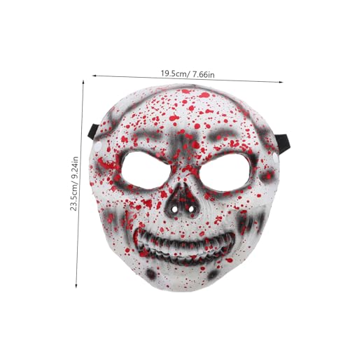 Healeved Blutige Halloween Maske PU Schädelmaske Gruselige Maske für Erwachsene Leicht und Atmungsaktiv Party Kostüm Zubehör für Maskenball und Cosplay von Healeved