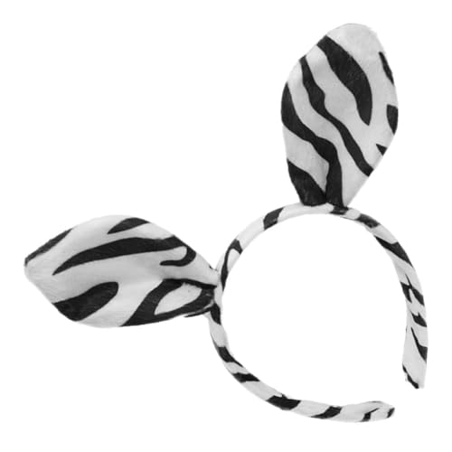 Healeved Cartoon-Tier-Stirnbänder Gestreifte Zebra-Ohren Haarreifen Tier-Cosplay-Haarband Für Kinder Haar-Accessoires von Healeved