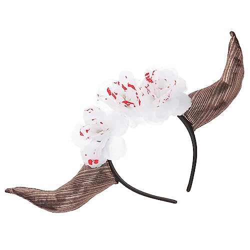 Healeved Day Of The Dead Headpiece mit Rosen und Hörnern Party Haarreif für Karneval Kostüm und Cosplay Festliches Mexikanisches Festival Accessoire für Damen Blutrote Farbe Healeved Day Of The Dead Headpiece mit Rosen und Hörnern Party Haarreif für Karneval Kostüm und Cosplay Festliches Mexikanisches Festival Accessoire für Damen Blutrote Farbe von Healeved