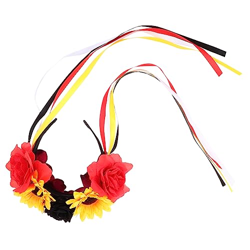 Healeved Dekoratives Halloween Blumenstirnband für Pfingstrose mit Band Leichtes und Langlebiges Design für Festivals Partys und Besondere Anlässe von Healeved