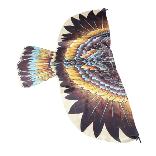 Healeved Eagle Cloak Cosplay Umhang mit Flügeln für Halloween und Partys Erwachsene Kostümzubehör für Rollenspiele und Vogel Dekoration Kaffeefarben von Healeved