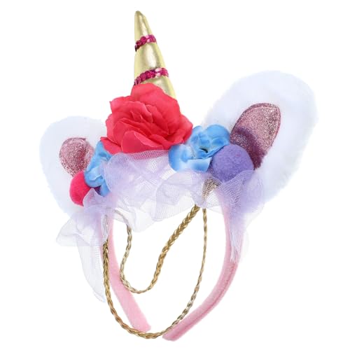 Healeved Einhorn Haarreif mit Netzblumen Verstellbar Halloween Party Kopfschmuck Langlebiges Material für Karneval Kostüm und Festdekoration Healeved Einhorn Haarreif mit Netzblumen Verstellbar Halloween Party Kopfschmuck Langlebiges Material für Karneval Kostüm und Festdekoration von Healeved