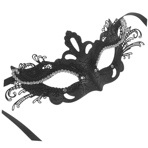 Healeved Elegante Schwarze Schmetterlingsmaske aus Metall für Halloween Fasching Maskerade Party Cosplay Atmungsaktive Dekorative Partymaske mit Funkelnden Details Vielseitig für Healeved Elegante Schwarze Schmetterlingsmaske aus Metall für Halloween Fasching Maskerade Party Cosplay Atmungsaktive Dekorative Partymaske mit Funkelnden Details Vielseitig für von Healeved