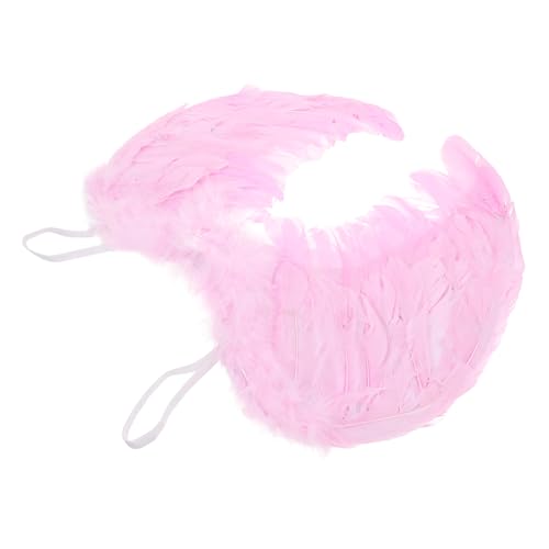 Healeved Engelsflügel Rosa Flügel Kostüm Zubehör für Halloween Weihnachts Party Cosplay Leichtes Performance Foto Requisit für Mädchen von Healeved
