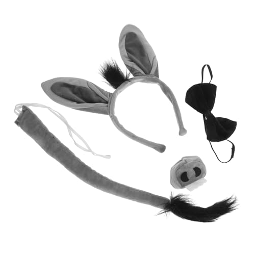 Healeved Esel Kostüm Set mit Ohren Stirnband und Schleife Elastisch Verstellbar Süßes Tier Accessoire für Fasching Halloween Geburtstag und Fantasie Rollenspiel Healeved Esel Kostüm Set mit Ohren Stirnband und Schleife Elastisch Verstellbar Süßes Tier Accessoire für Fasching Halloween Geburtstag und Fantasie Rollenspiel von Healeved