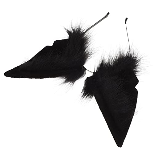 Healeved Flauschiges Wolfsohren Stirnband Plüsch Haarreif Party Kostüm Accessoire für Bühne Halloween Cosplay von Healeved