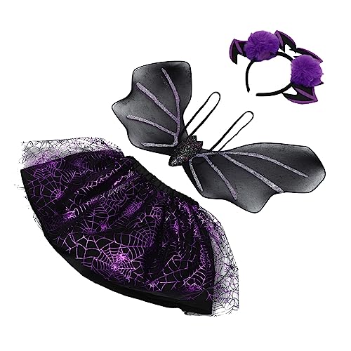Healeved Fledermaus Kostümset für Mädchen Teiliges Halloween Cosplay Outfit mit Haarreif und Umhang für Maskeraden und Rollenspiele Healeved Fledermaus Kostümset für Mädchen Teiliges Halloween Cosplay Outfit mit Haarreif und Umhang für Maskeraden und Rollenspiele von Healeved