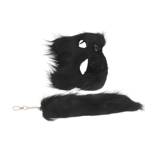 Healeved Fox Maske und Weiß Tierkostüm Cosplay Zubehör für Halloween Karneval und Maskenbälle Kunstpelz Ohren Einfach zu Tragen und Langlebig von Healeved