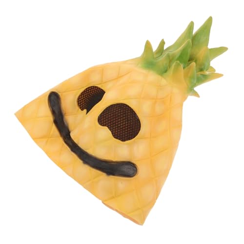 Healeved Fruchtmaske Männer Maskerade Maske Ananas-Kostüm Ananaskostüm für Erwachsene Ananas-Stirnband Fruchtkostüm für Erwachsene Maskerade-Party-Maske lustiges Obstkostüm Emulsion Yellow von Healeved