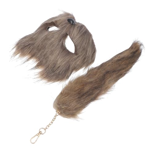 Healeved Fuchs Cosplay mit Maske und Leichtes Halloween Kostüm Zubehör für Erwachsene Tierisches Prop für Fasching Karneval Themenparty Graues Healeved Fuchs Cosplay mit Maske und Leichtes Halloween Kostüm Zubehör für Erwachsene Tierisches Prop für Fasching Karneval Themenparty Graues von Healeved