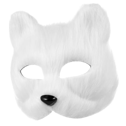 Healeved Fuchs Halbmaske für Halloween Leichte DIY Masquerade Maske Kostümparty Zubehör für Karneval Weihnachten Cosplay für Kreative Rollenspiele von Healeved