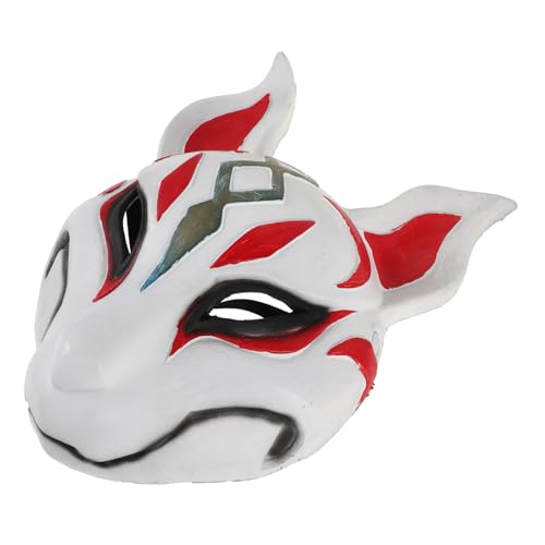 Healeved Fuchsmaske Fuchs Katzenmasken Tiergesichtsmasken Cosplay Katzenmasken Halloween Partymaske Halbgesichts Katzenmaske Halloween Party Dekoration Wolfsmaske Party Performance von Healeved