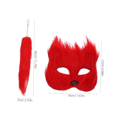 Healeved Fuchsmaske mit Weiß Tiermaske Halloween Cosplay Party Tierkostüm Zubehör Weiches Material Komfortabel für Erwachsene Healeved Fuchsmaske mit Weiß Tiermaske Halloween Cosplay Party Tierkostüm Zubehör Weiches Material Komfortabel für Erwachsene von Healeved