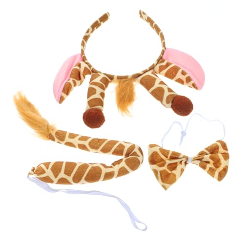 Healeved Giraffen Kostümset für Plüsch Giraffenohren Stirnband mit Fliege und für Halloween Fasching und Kostümpartys Healeved Giraffen Kostümset für Plüsch Giraffenohren Stirnband mit Fliege und für Halloween Fasching und Kostümpartys von Healeved