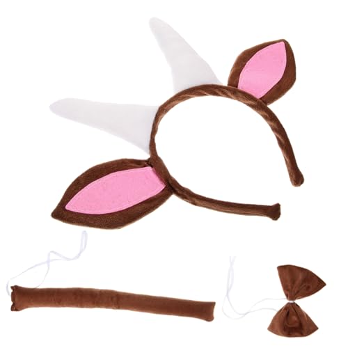 Healeved Goat Horn Stirnband Set mit Ohren Schleife und Weiches Tierkostüm Zubehör für Damen Bequemer Baumwollstoff Niedlich und Dekorativ für Halloween Cosplay und Partys Healeved Goat Horn Stirnband Set mit Ohren Schleife und Weiches Tierkostüm Zubehör für Damen Bequemer Baumwollstoff Niedlich und Dekorativ für Halloween Cosplay und Partys von Healeved