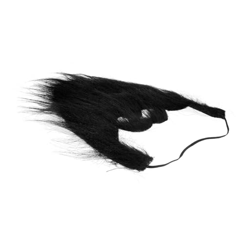 Healeved Großer Schwarzer Fake Vollbart mit Kleber Realistischer Vollbart für Karneval Cosplay Party Bühnenauftritte und Verkleidungen Einfach Anzubringen Komfortabel zu Tragen von Healeved