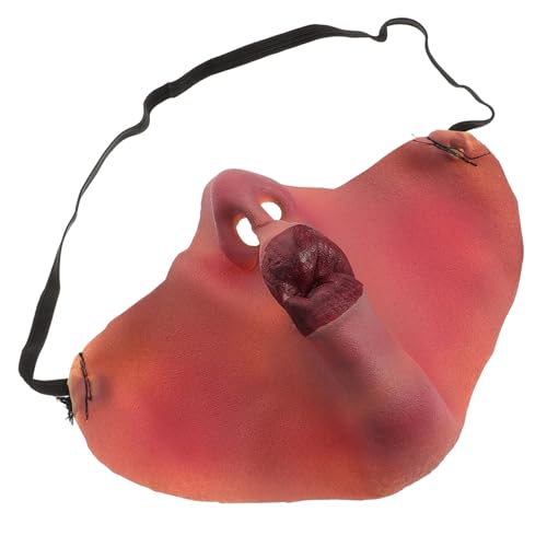 Healeved Gruselige Halbgesichtsmaske mit Realistischem Nasen Lippen-design Verstellbar und Leicht für Halloween Fasching Cosplay und Aprilscherz-partys Geeignet Healeved Gruselige Halbgesichtsmaske mit Realistischem Nasen Lippen-design Verstellbar und Leicht für Halloween Fasching Cosplay und Aprilscherz-partys Geeignet von Healeved