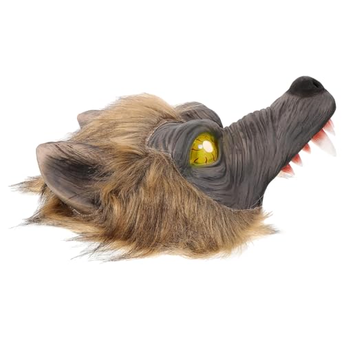 Healeved Gruselige Wolfsmaske Realistische Tierkopfmaske für Halloween Kostüm Dekorative Wolfskopf Strapazierfähig Unisex für Halloween und Tierpartys Healeved Gruselige Wolfsmaske Realistische Tierkopfmaske für Halloween Kostüm Dekorative Wolfskopf Strapazierfähig Unisex für Halloween und Tierpartys von Healeved