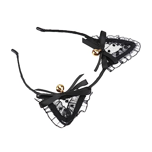 Healeved Haarreif mit Netzgarn Spitzen Katzenohren Elastisches Schwarzes Party Cosplay Haarband für Damen Kostümzubehör für Geburtstagsfeiern und Katzen Mottopartys Healeved Haarreif mit Netzgarn Spitzen Katzenohren Elastisches Schwarzes Party Cosplay Haarband für Damen Kostümzubehör für Geburtstagsfeiern und Katzen Mottopartys von Healeved