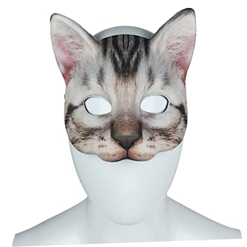 Healeved Halbgesicht Katzenmaske EVA Stoff Halboffenes Katzenmotiv Kostümparty Karneval Halloween Masquerade Unisex für Damen Herren Cosplay Banquet Healeved Halbgesicht Katzenmaske EVA Stoff Halboffenes Katzenmotiv Kostümparty Karneval Halloween Masquerade Unisex für Damen Herren Cosplay Banquet von Healeved