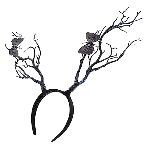 Healeved Halloween Antler Haarschmuck aus Baumzweigen Leichtes Handgefertigtes Stirnband für Damen für Kostümpartys und Cosplay Events von Healeved