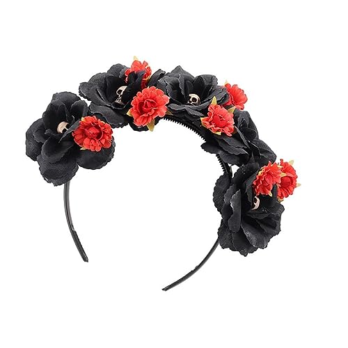 Healeved Halloween Blumenkranz Kopfschmuck Mit Eleganter Haarschmuck Für Damen Und Halloween Partys Cosplay Und Maskeraden Farbige Healeved Halloween Blumenkranz Kopfschmuck Mit Eleganter Haarschmuck Für Damen Und Halloween Partys Cosplay Und Maskeraden Farbige von Healeved