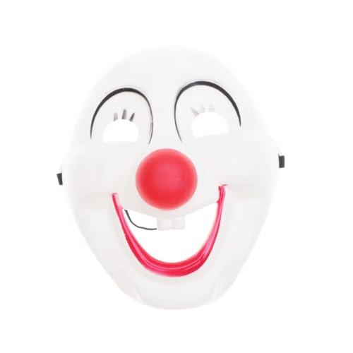Healeved Halloween Clown Maske Kunststoff Lachendes Partygesicht Lustige Faschingsmaske für Erwachsene Karneval Kostüm Accessoire für Maskerade und Verkleidung von Healeved