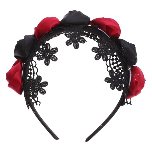 Healeved Halloween Cosplay Haarreif mit Dunklen Kunstblumen und Spitzen Leichtes Wiederverwendbares Party Stirnband für Damen und Mädchen Geeignet für Halloween Themen und Kostümpartys Healeved Halloween Cosplay Haarreif mit Dunklen Kunstblumen und Spitzen Leichtes Wiederverwendbares Party Stirnband für Damen und Mädchen Geeignet für Halloween Themen und Kostümpartys von Healeved