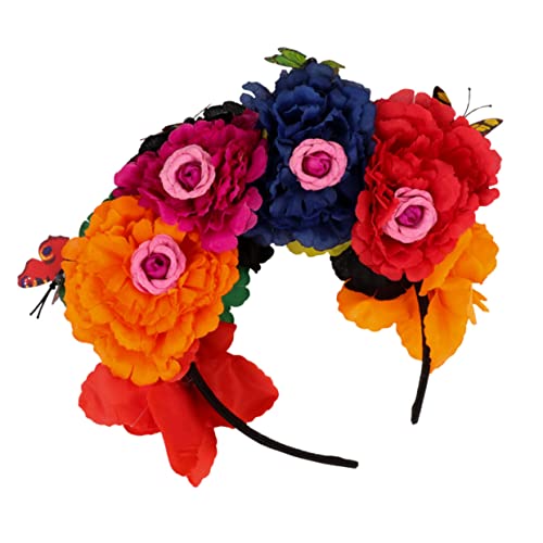Healeved Halloween Damen Haarband mit Kunstblumen und Schmetterlingen Kopfschmuck für Partys für Halloween Feiern und Fotosessions Healeved Halloween Damen Haarband mit Kunstblumen und Schmetterlingen Kopfschmuck für Partys für Halloween Feiern und Fotosessions von Healeved