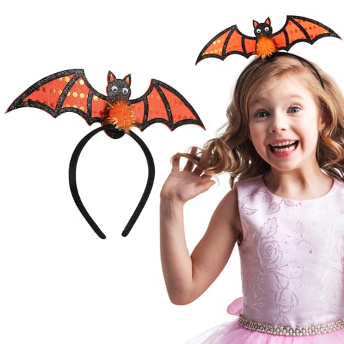 Healeved Halloween Fledermaus Stirnband Festliches Make Up Haaraccessoire für Karneval und Partys Angenehm zu Tragen und Langlebig für Halloween Kostüme von Healeved