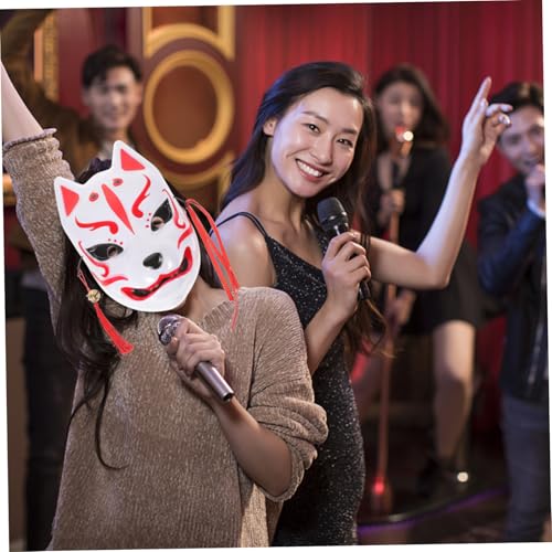 Healeved Halloween Fuchs Vollgesichtsmaske Weiß Vollgesicht Karnevalsmaske mit Augenlöchern für Damen Cosplay Party Fasching Healeved Halloween Fuchs Vollgesichtsmaske Weiß Vollgesicht Karnevalsmaske mit Augenlöchern für Damen Cosplay Party Fasching von Healeved