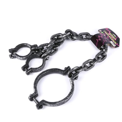 Healeved Halloween Gefangener Kostüm Zubehör mit Kettenlook Realistische Plastik Requisiten für Cosplay Rollenspiele für Halloween Partys Verkleidungen von Healeved