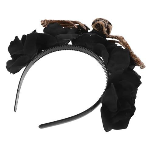 Healeved Halloween Haarreif mit Künstlichen Blumen und Exzentrisches Accessoire für Damen für Halloween Partys und Kostüme Bequem und Langlebig von Healeved