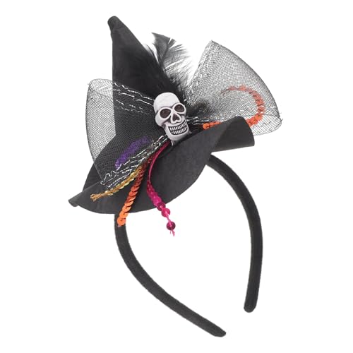 Healeved Halloween Haarreif mit Totenkopf Hexenhut und Schleife Halloween Kostüm Damen Haarband für Party Karneval Fasching und Grusel Events Vielseitiges Cosplay Accessoire Healeved Halloween Haarreif mit Totenkopf Hexenhut und Schleife Halloween Kostüm Damen Haarband für Party Karneval Fasching und Grusel Events Vielseitiges Cosplay Accessoire von Healeved